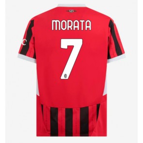 AC Milan Alvaro Morata #7 Domaci Dres 2024-25 Kratak Rukavima